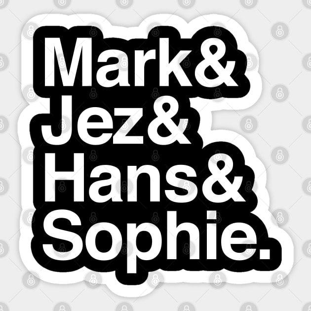 Peep Show Names List Tribute Design Sticker by DankFutura